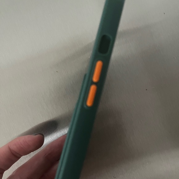 Green & Orange IPhone 13 Phone Case with Card Slot - Picture 3 of 4